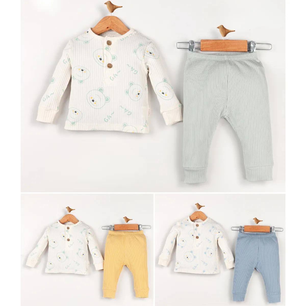 Boys' Outfit Set — Print, Bear motif, Sleeveless — 3-6-9-12 months — 2556ME