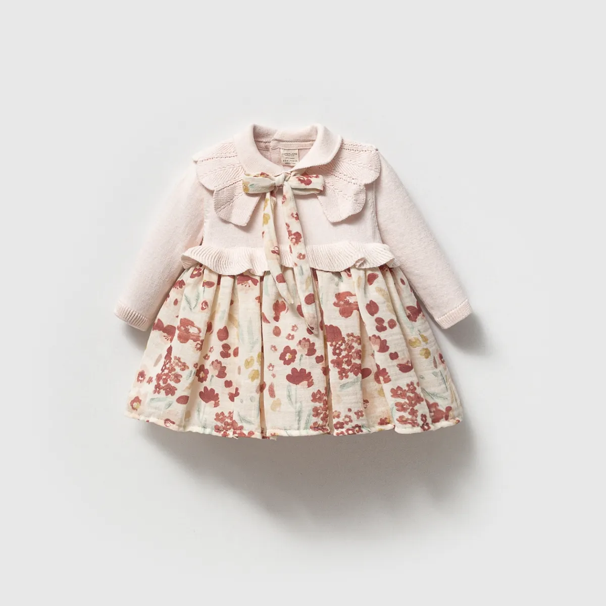 Dress — Floral motif — 3-6-9-12 months — 8432N