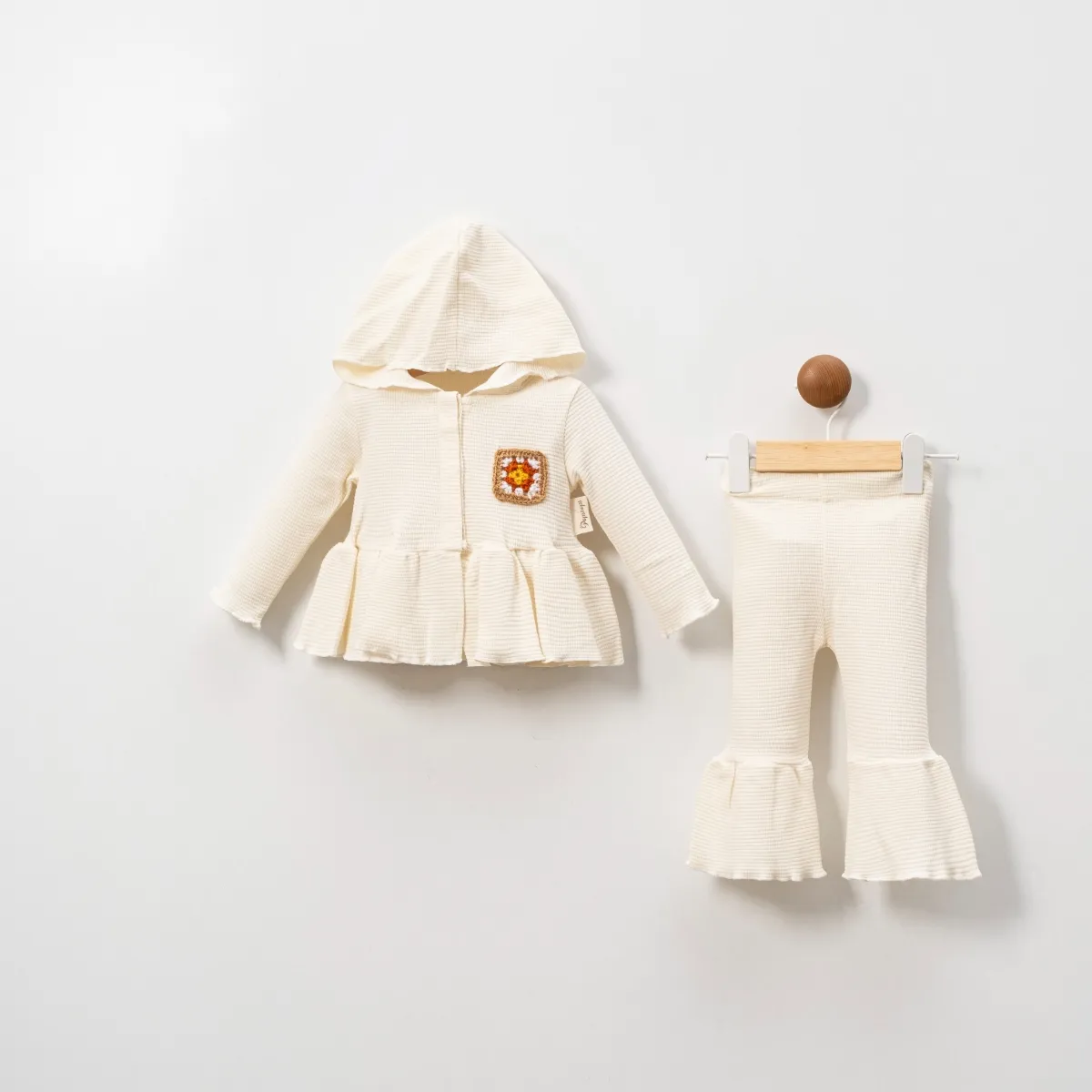 Girls' Outfit Set — Knit fabric, Pockets — 742PS