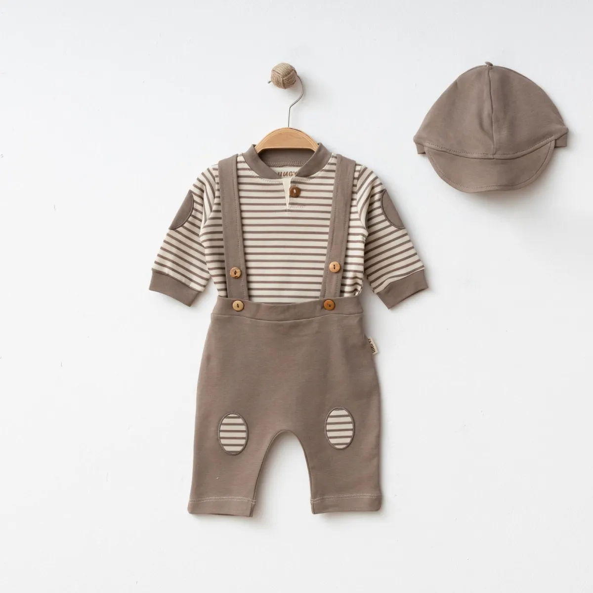 Overalls — Stripes — Set pieces: 3 — 3-6-9-12 months — 10162HG