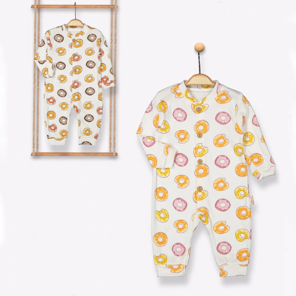 Baby Jumpsuit — White — 6-9-12-18 months — 7157BB