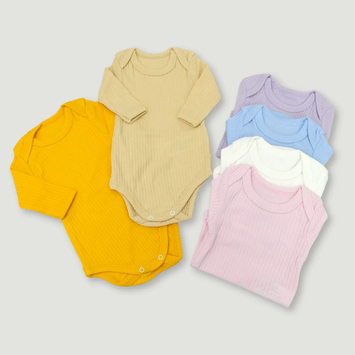 Baby Bodysuit — Long sleeves, Ribbed texture — 0-4 years — 4900MS
