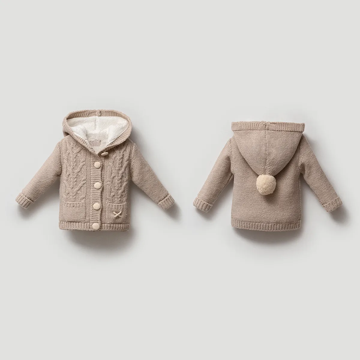 Knitted Cardigans, Vests & Coats — Hood — 6-9-12-18 months — 8094N