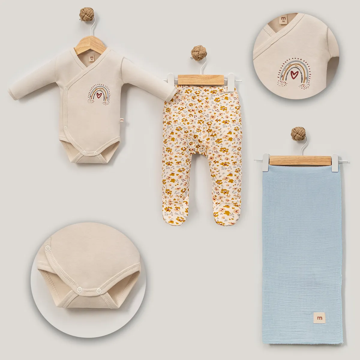 Baby Sets with Blanket — Floral motif — 3-6 months — 4995MS