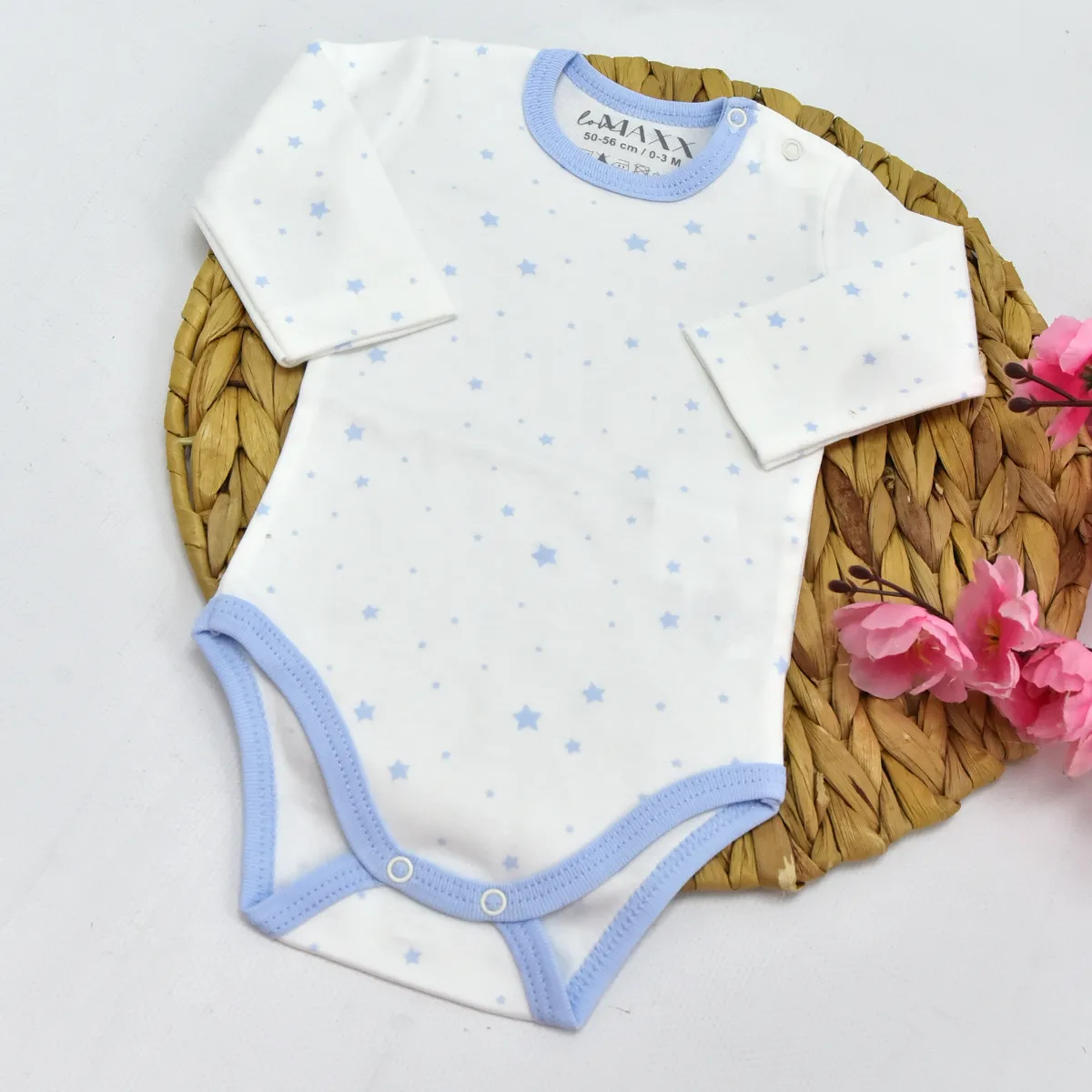 Baby Bodysuit — Long sleeves — 3-6-9-12-18 months — 4860LV
