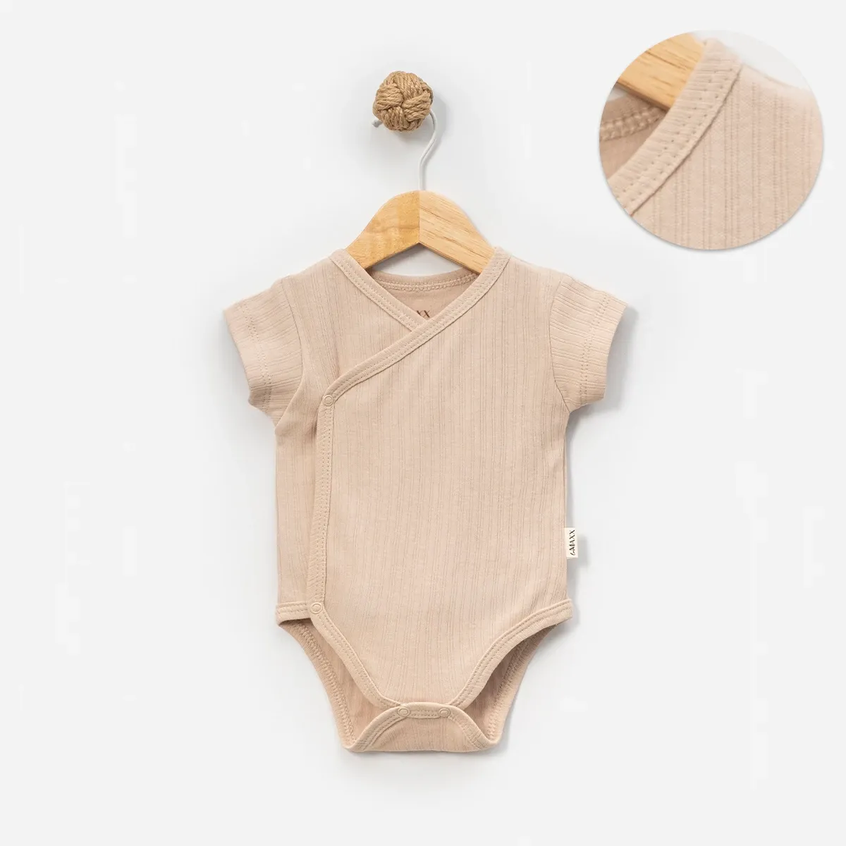 Baby Bodysuit — Short sleeves, Wrap design — 3-6-9 months — 2020LV