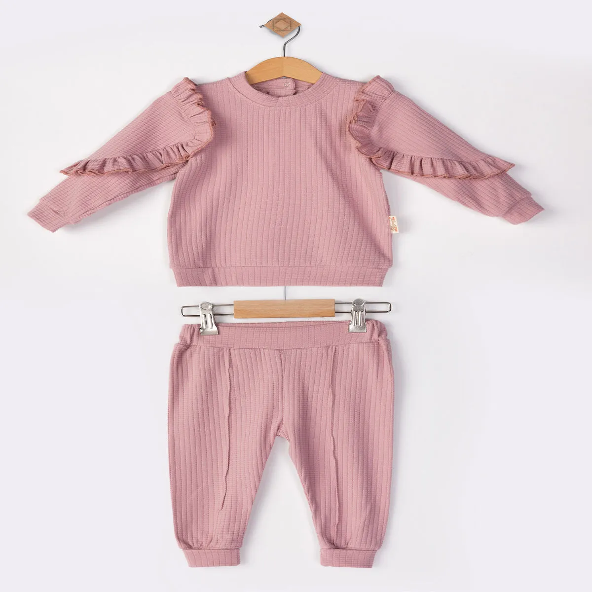 Girls' Outfit Set — Jacquard, White — 9-12-18-24 months — 2375BB
