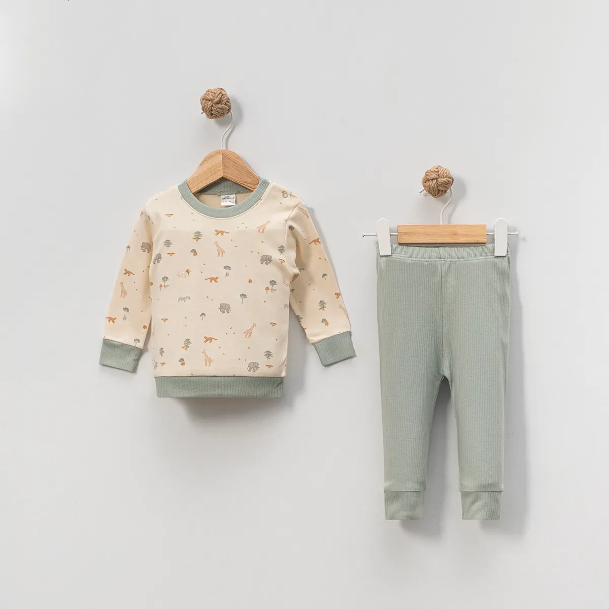 Boys' Outfit Set — SAFARİ — Set pieces: 2 — 3-6-9 months — 4104OK