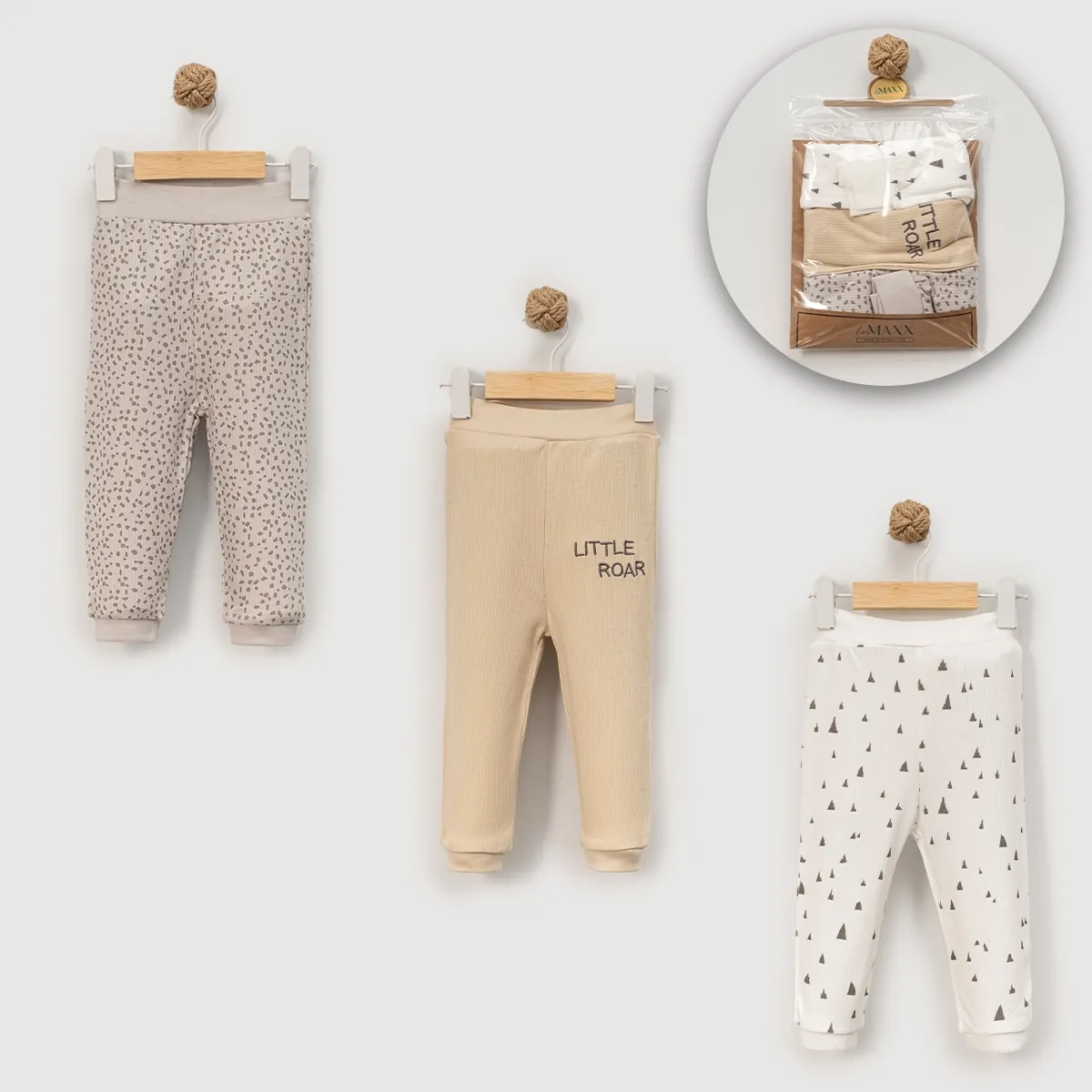 Baby Bottoms — Set pieces: 3 — 3/6-6/9-9/12-12/18-18/24 months — 8012LV