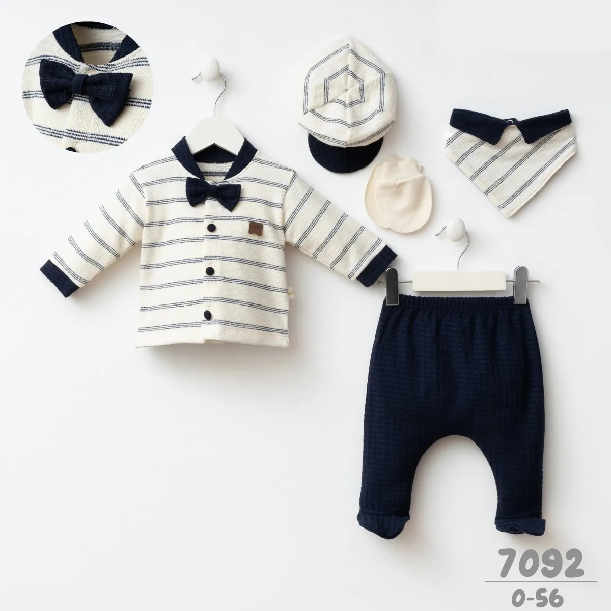 Newborn Going-Home Set — Stripes — Set pieces: 5 — 0-3 months — 7092MZ