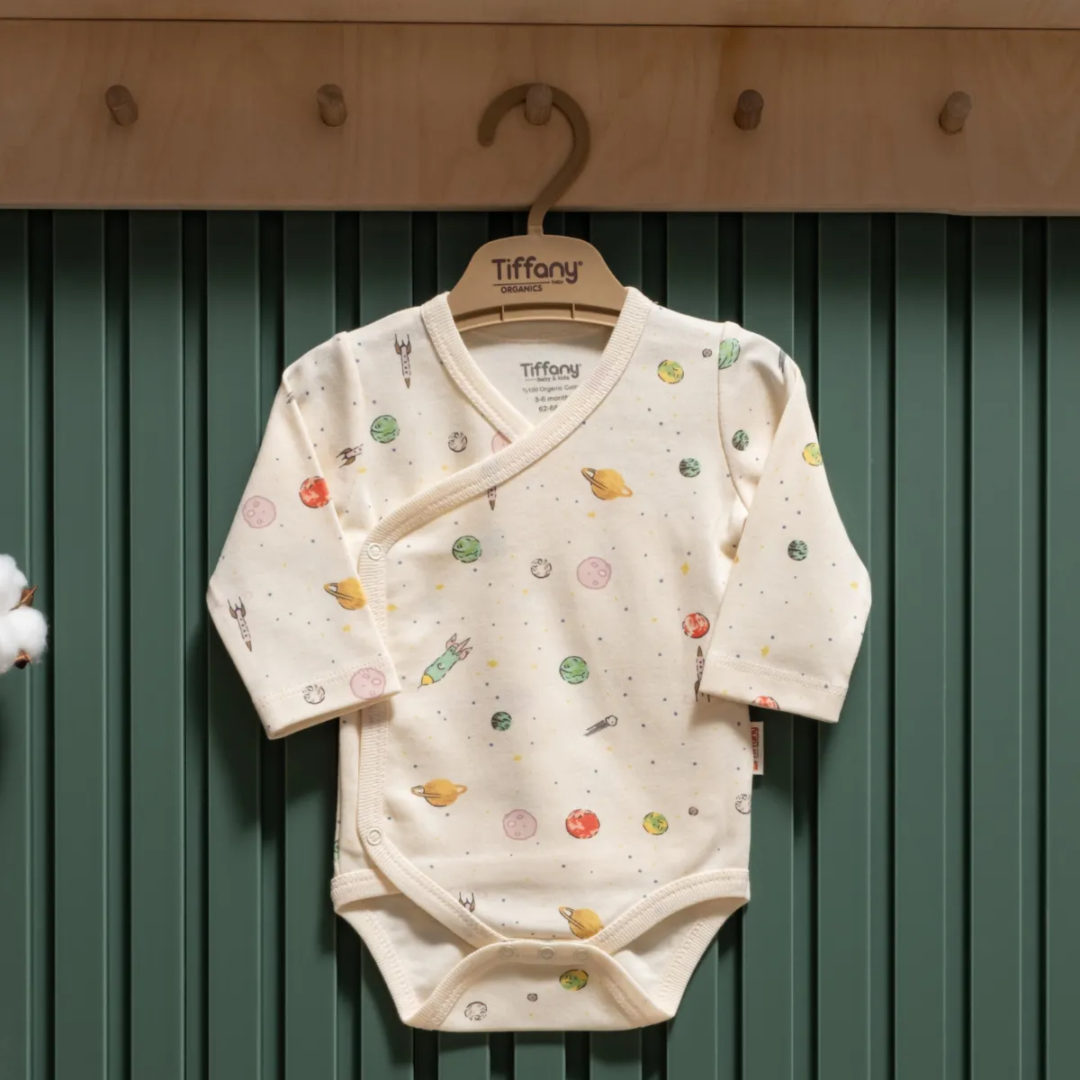 Baby Bodysuit — Wrap design — 3-6-9-12 months — 44022Tİ
