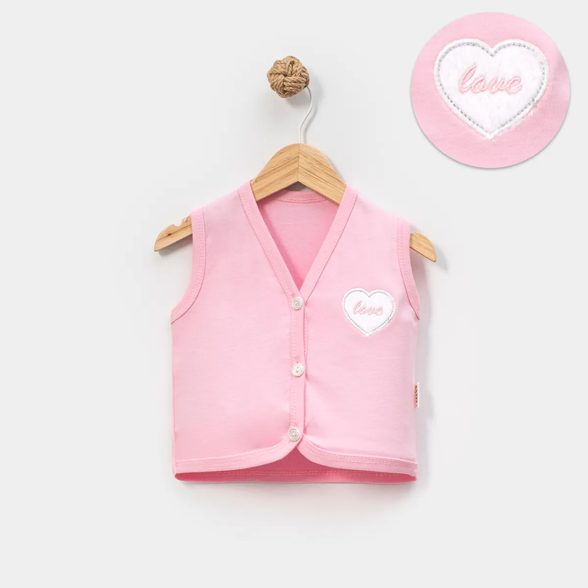 Vest — Embroidery, Heart motif — 6-24 months — 2170LV