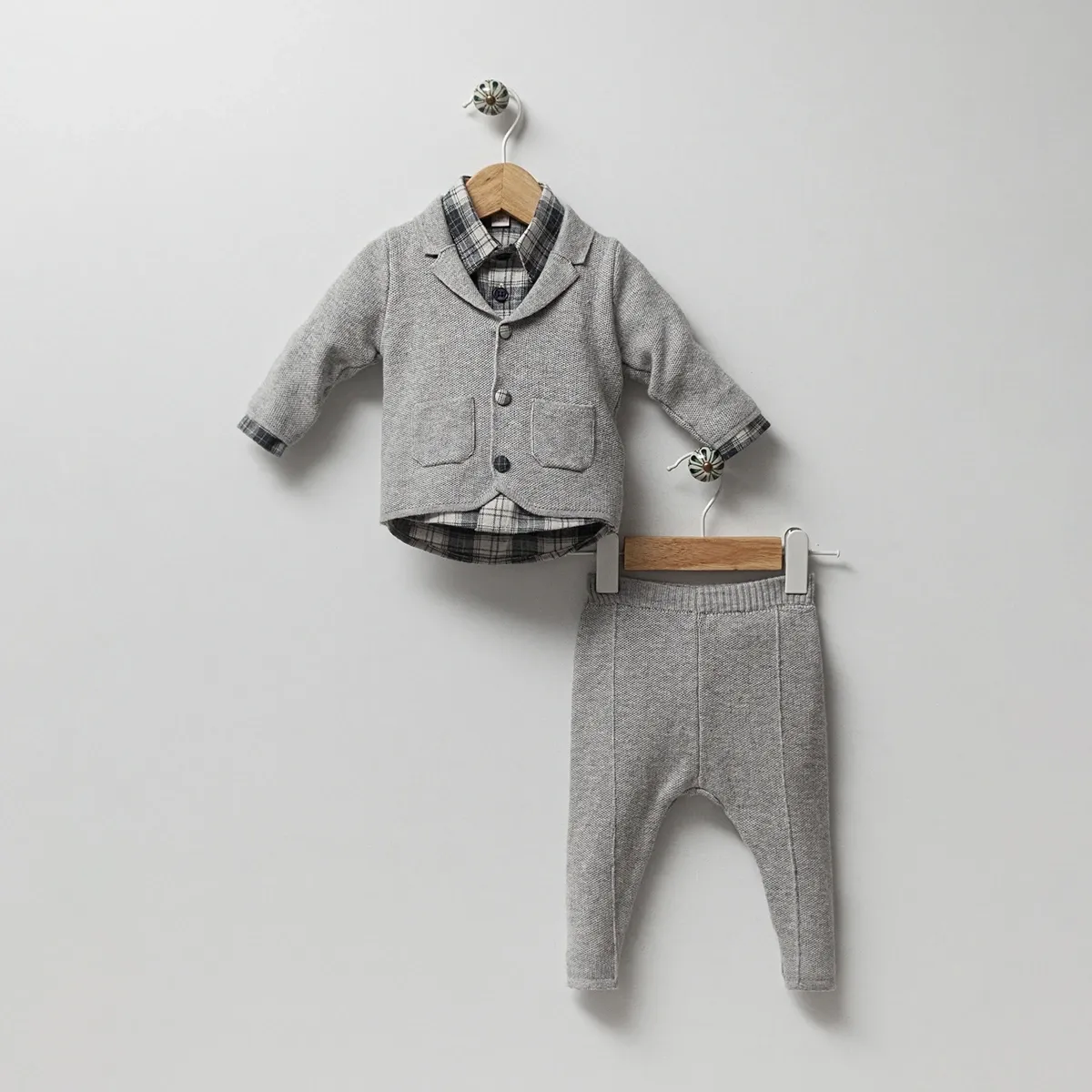 Boys' Outfit Set — Knit fabric — 1-3-6-9 months — 8037N