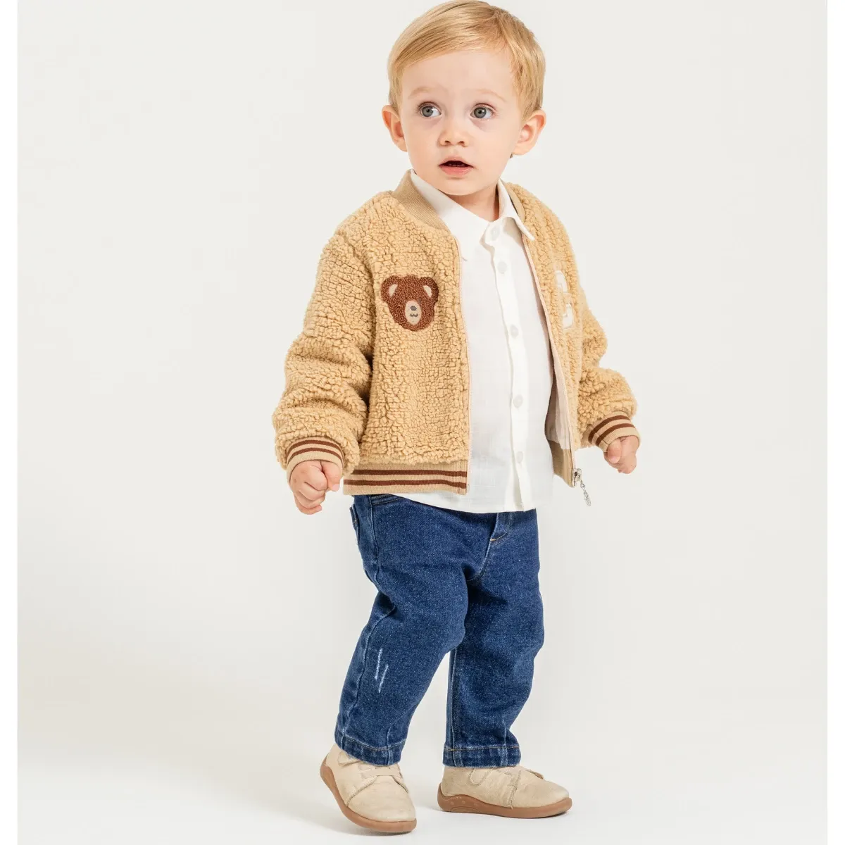 Boys' Outfit Set — Embroidery, Bear motif — Set pieces: 3 — 6-9-12-18 months — 2787SS