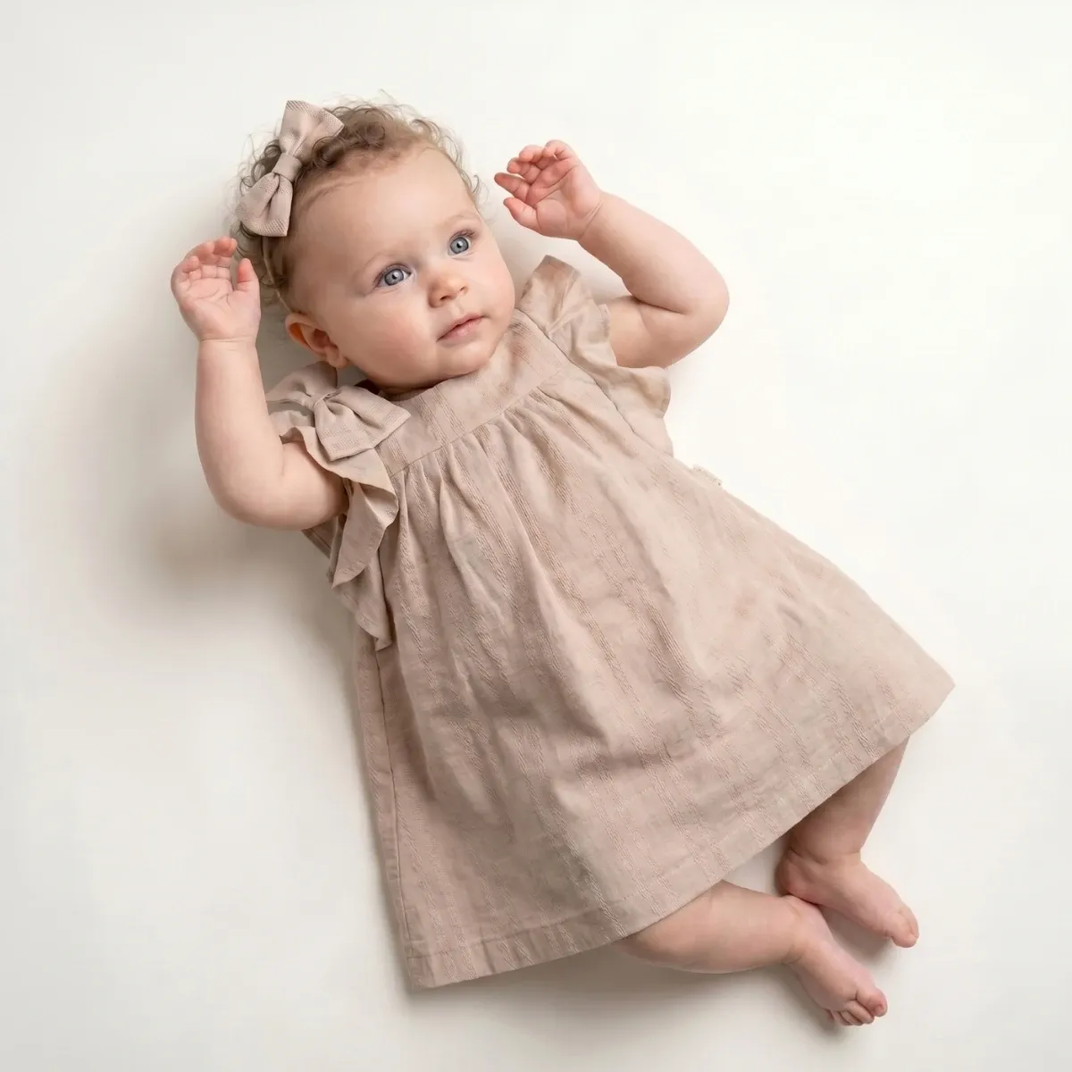Dress — Bow detail — 6-9-12-18 months — 934PS