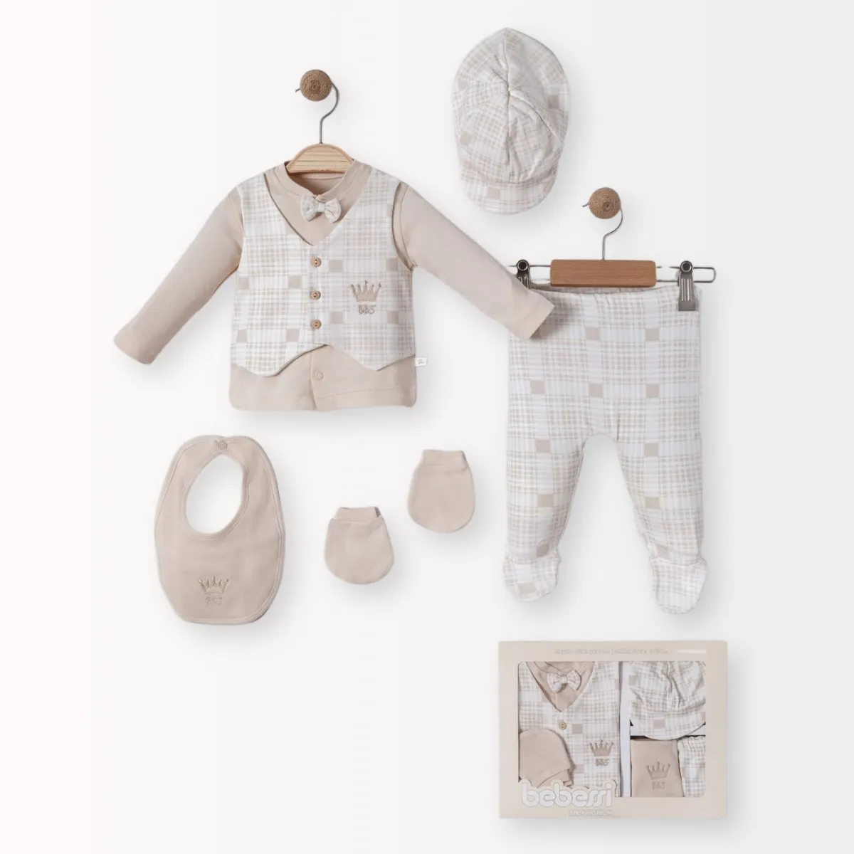 Newborn Going-Home Set — Boxed packaging — BABY KING — Set pieces: 5 — 0-3 months — 4231BE