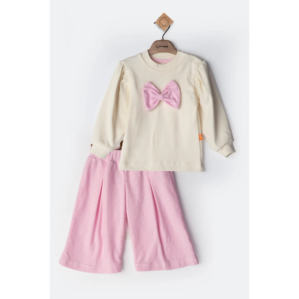 Girls' Outfit Set — Bow detail, White — 9-24 months — 2434BB