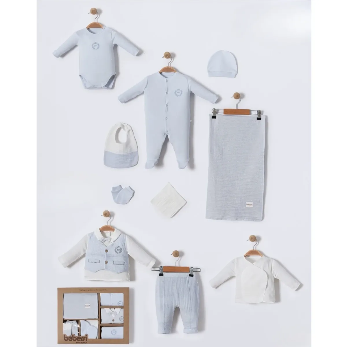 Newborn Going-Home Set — MY BABY KING — Set pieces: 10 — 0-3 months — 4264BE