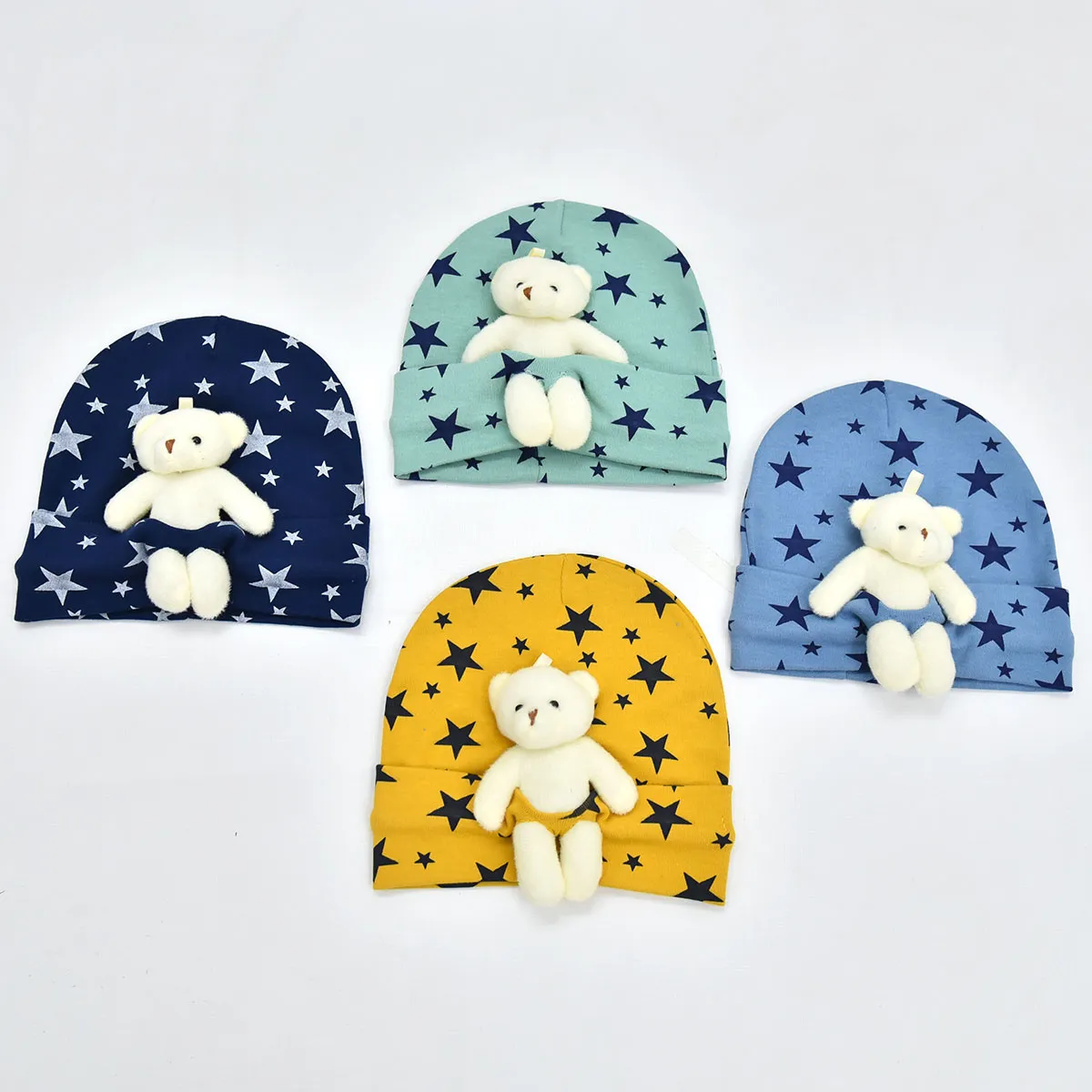 Baby Hat — Bear motif, Star motif, Jersey — Set pieces: 12 — 3-6-9 months — 6072KB