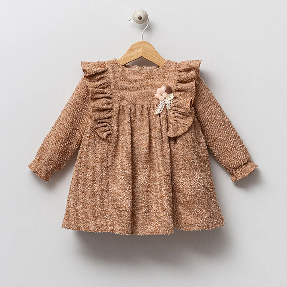 Dress — Floral motif, Ruffle detail — 6-9-12-18 months — 2345NY