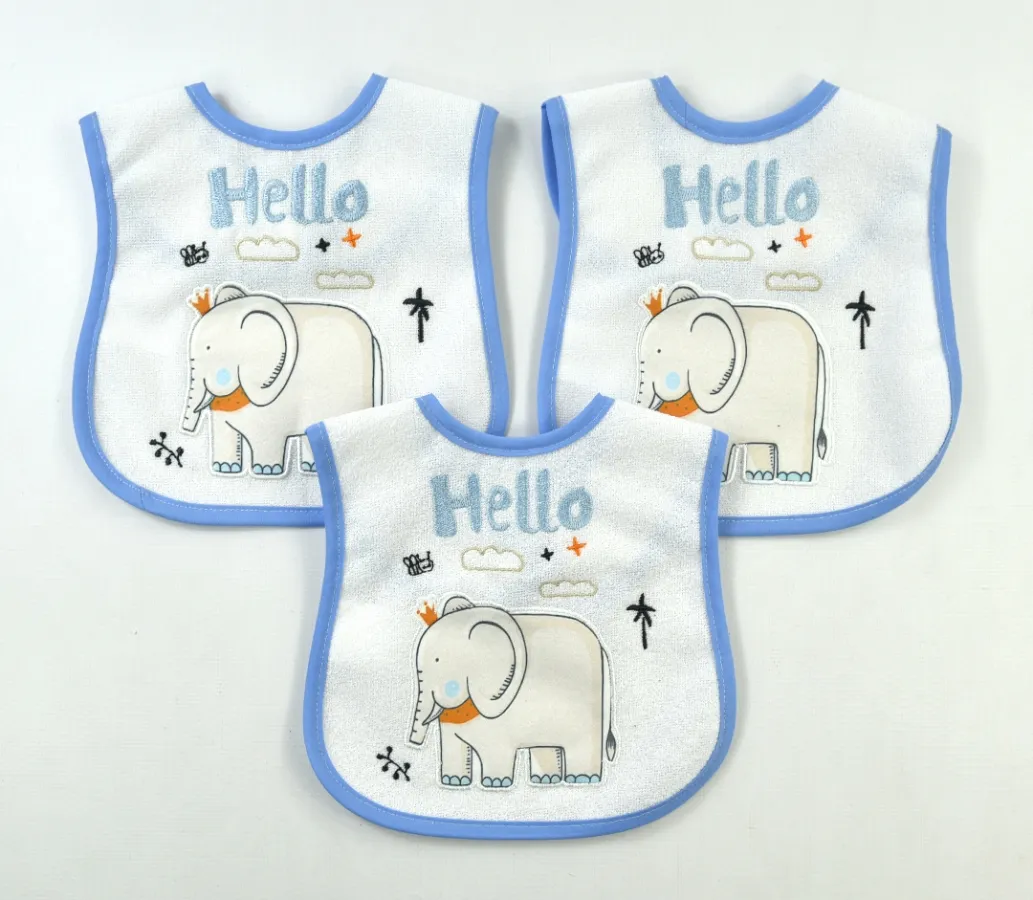 Baby Bib — Elephant motif — 7441BD
