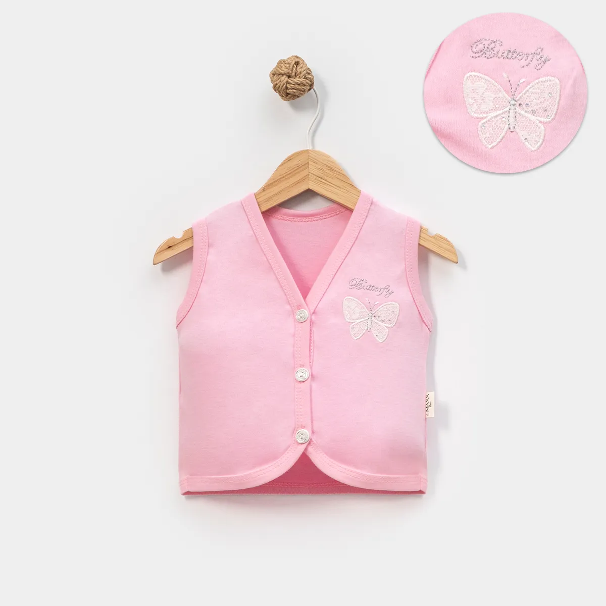 Vest — Embroidery, Butterfly motif — 6-24 months — 2180LV