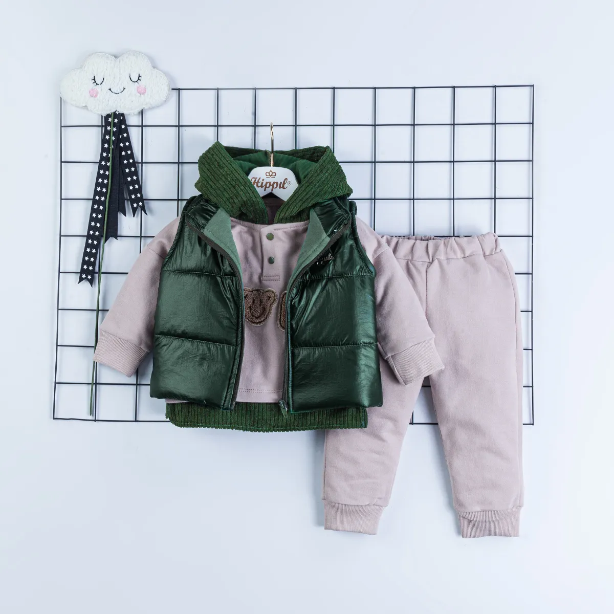 Boys' Outfit Set — Embroidery — Set pieces: 3 — 6-12-18 months — 5100HP