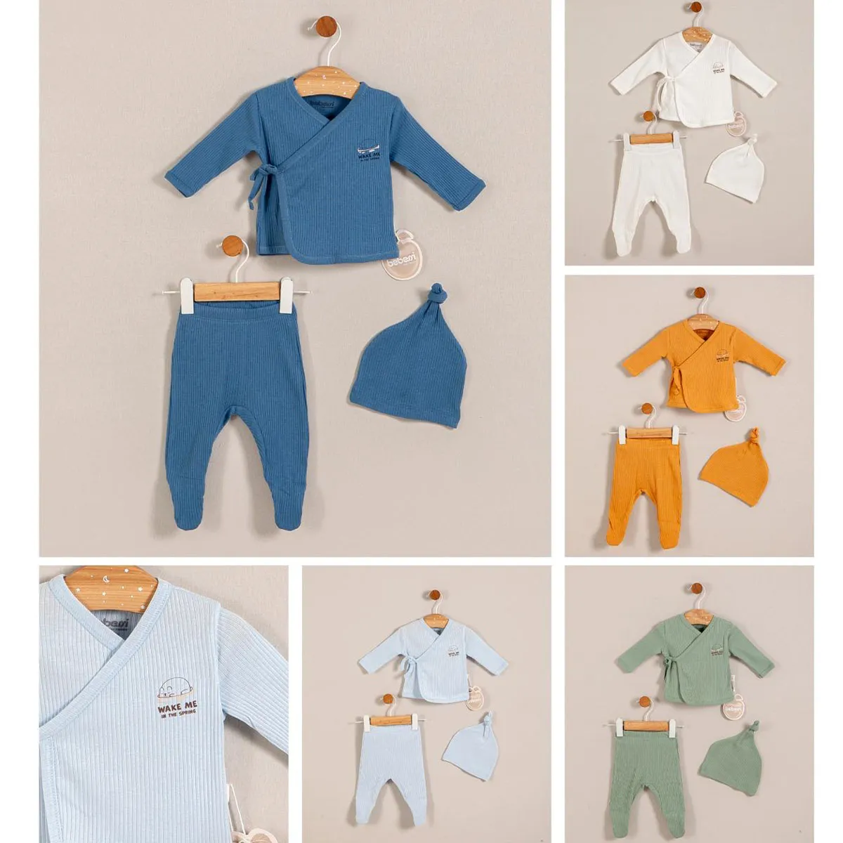 Newborn Going-Home Set — Bear motif — Set pieces: 3 — 0-1-3-6 months — 4075BE