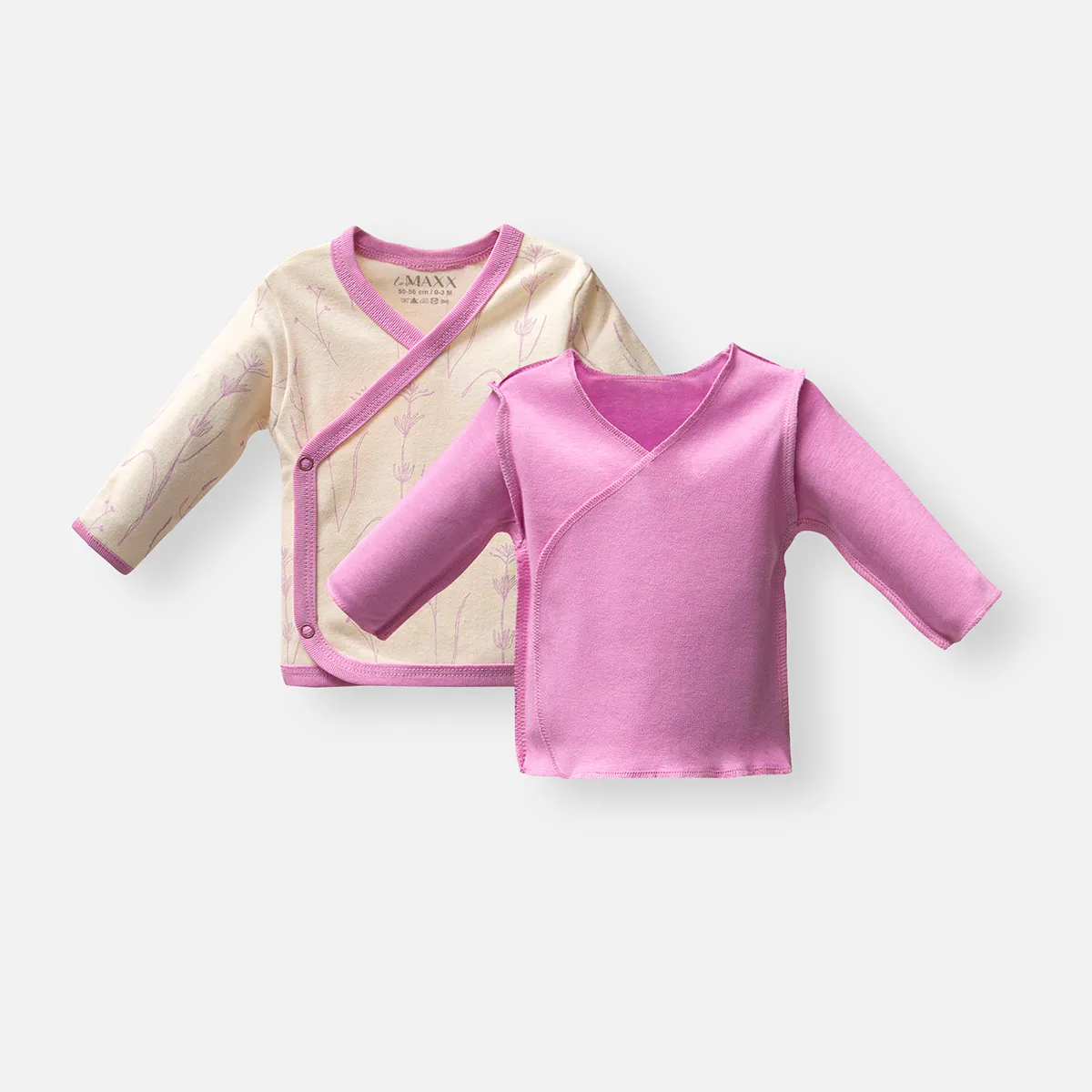 Baby Undershirts — Floral motif — 0-3 months — 4901LV