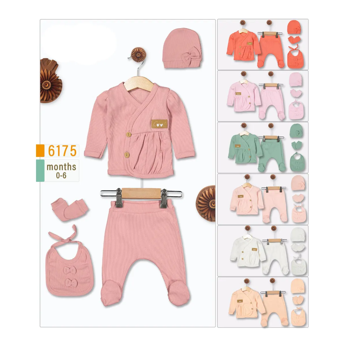 Newborn Going-Home Set — White — Set pieces: 5 — 0-3 months — 6175BB