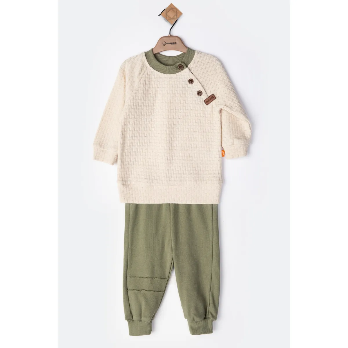 Boys' Outfit Set — Jacquard, White — 9-24 months — 2451BB