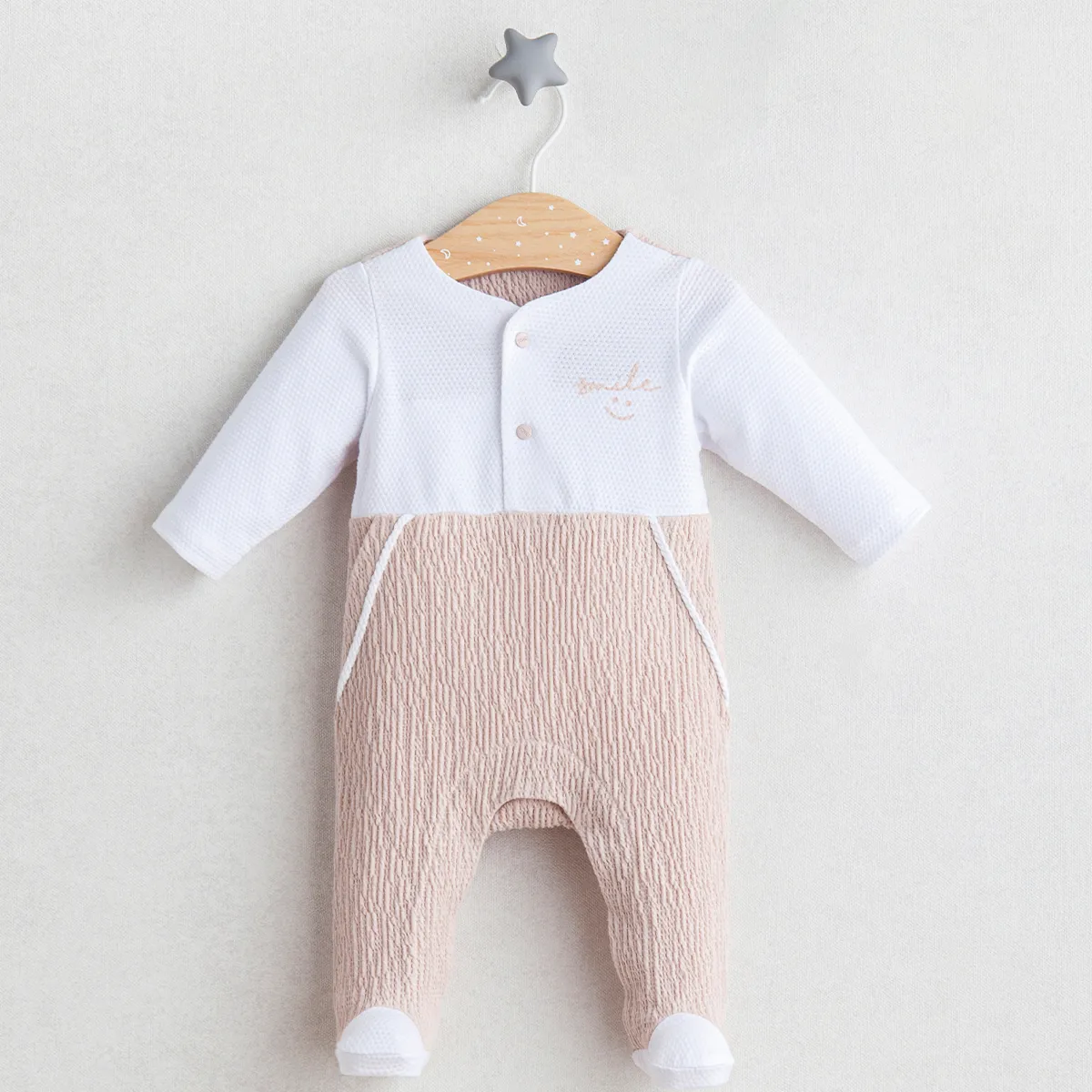 Baby Jumpsuit — SMILE — 0-1-3 months — 5470T