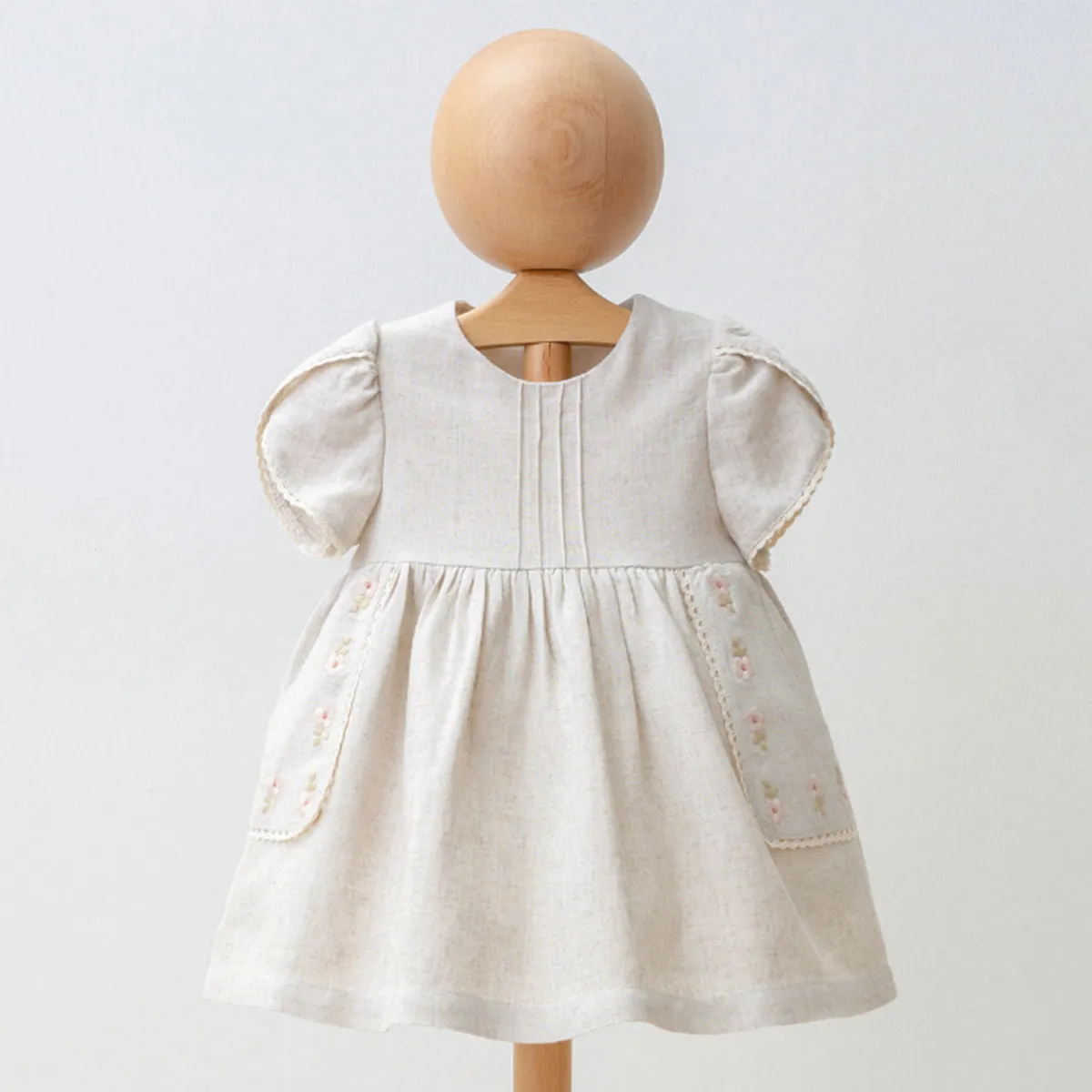 Dress — Embroidery, Linen — 6-9-12-18-24 months — 4288MY