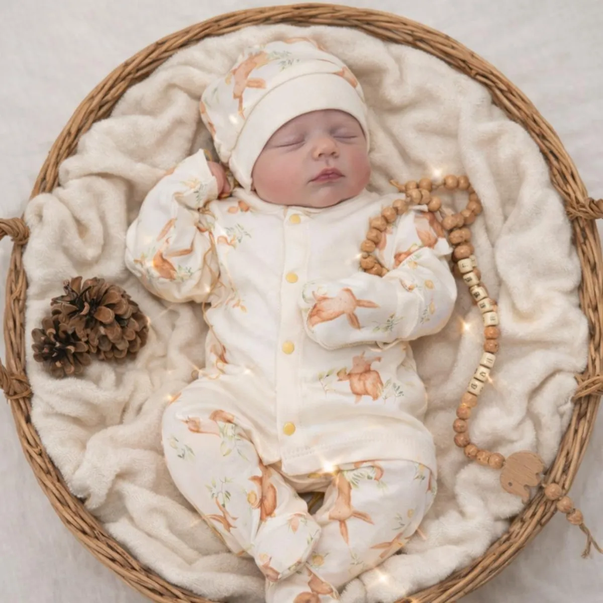 Newborn Going-Home Set — Rabbit motif — Set pieces: 5 — 0-3 months — 5115İM