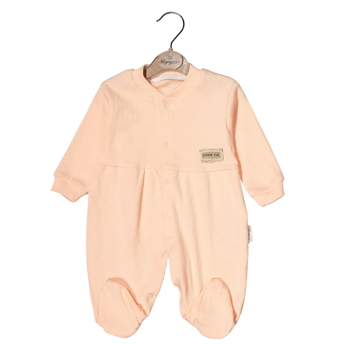 Baby Jumpsuit — Covered feet, White — 3-6 months — 7195BB