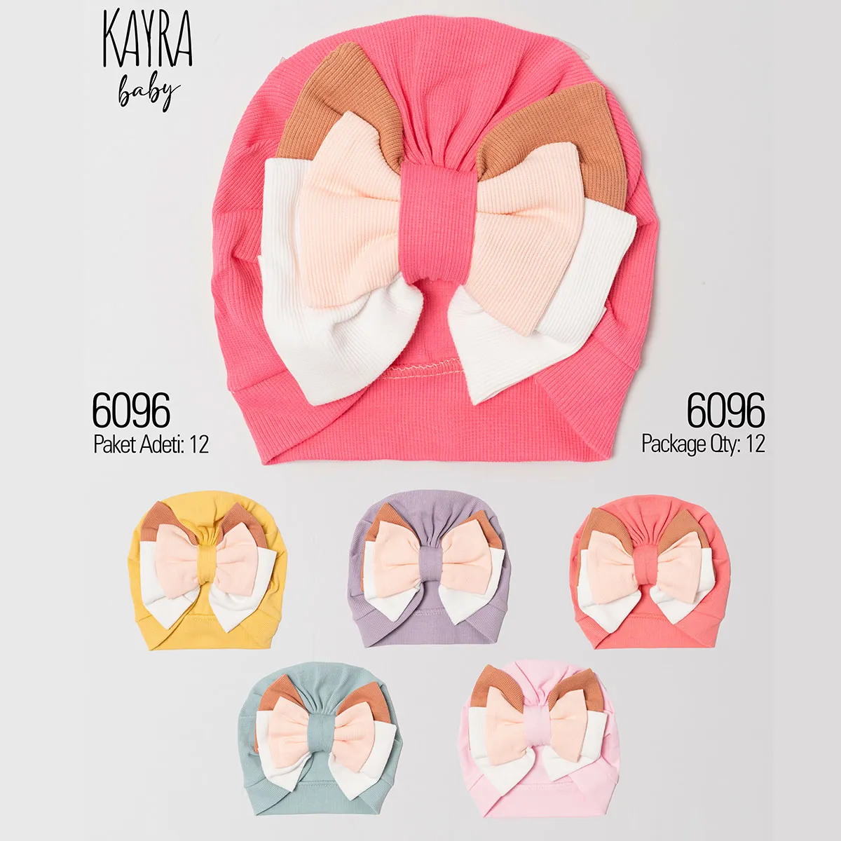 Baby Hats, Headbands, Bow Ties & Hair Clips — Bow detail — Set pieces: 12 — 3-6-9 months — 6096KB