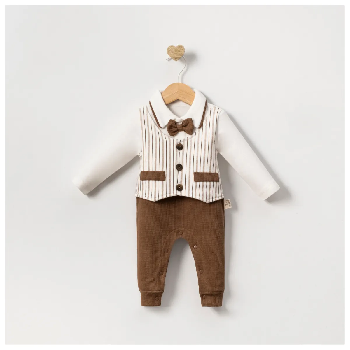 Baby Jumpsuit — Stripes, Bow detail — 3-6-9 months — 1082MC