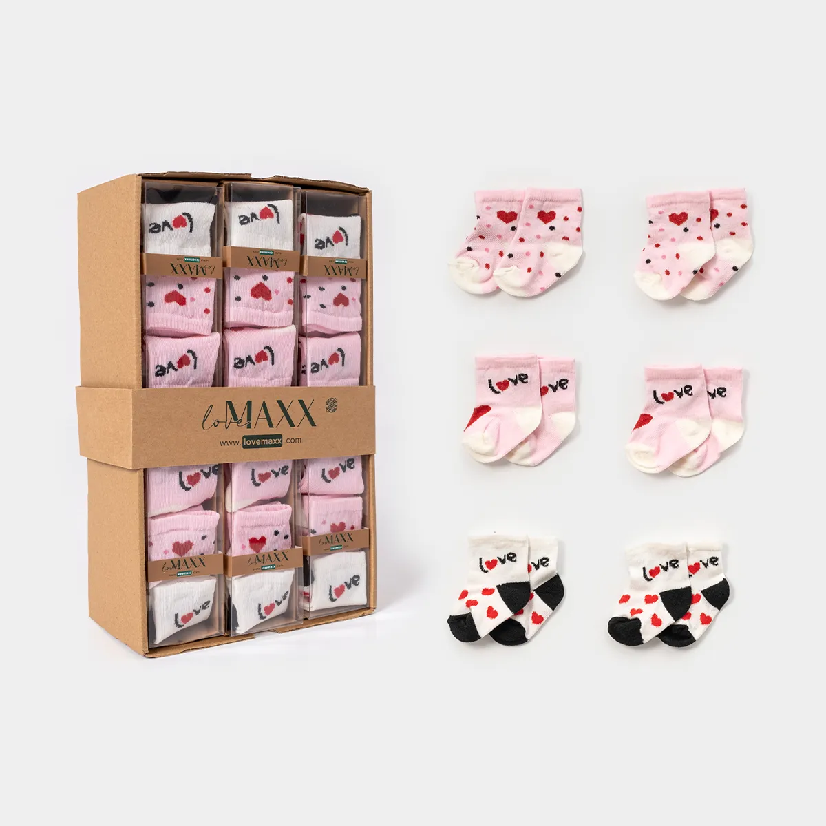 Baby Socks — Set pieces: 6 — Pack quantity: 12 — 0/3-3/6 months — 5029LV
