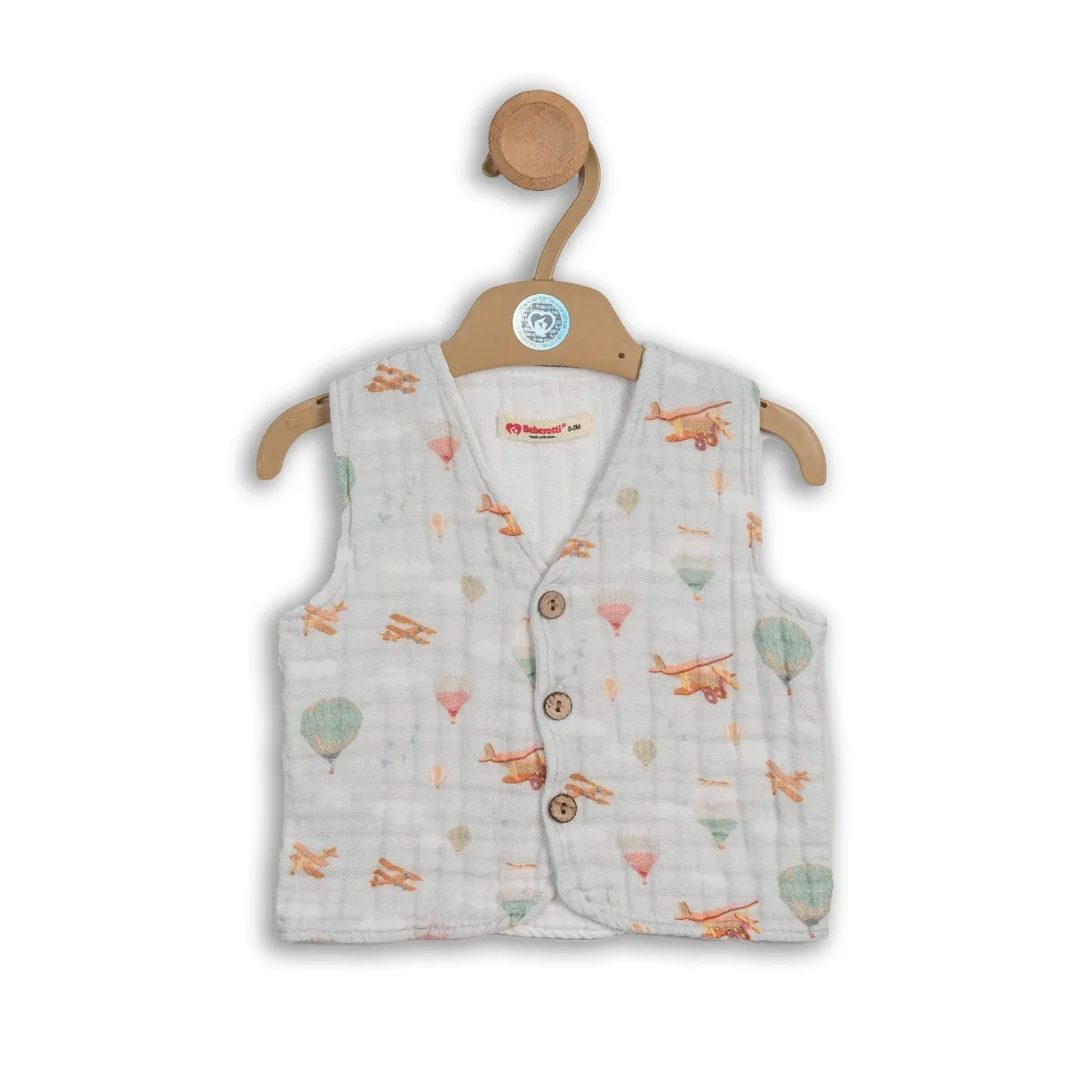 Vest — Muslin, Layered fabric (4) — 3-6-9-12 months — 270BR