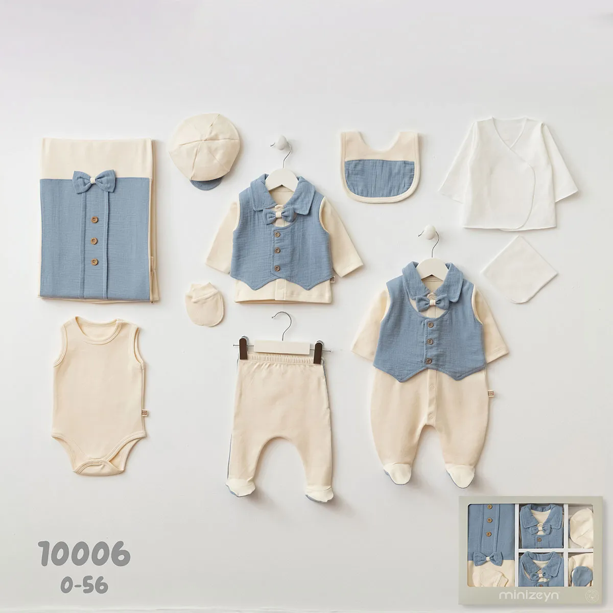 Newborn Going-Home Set — Muslin — Set pieces: 10 — 0-3 months — 10006MZ