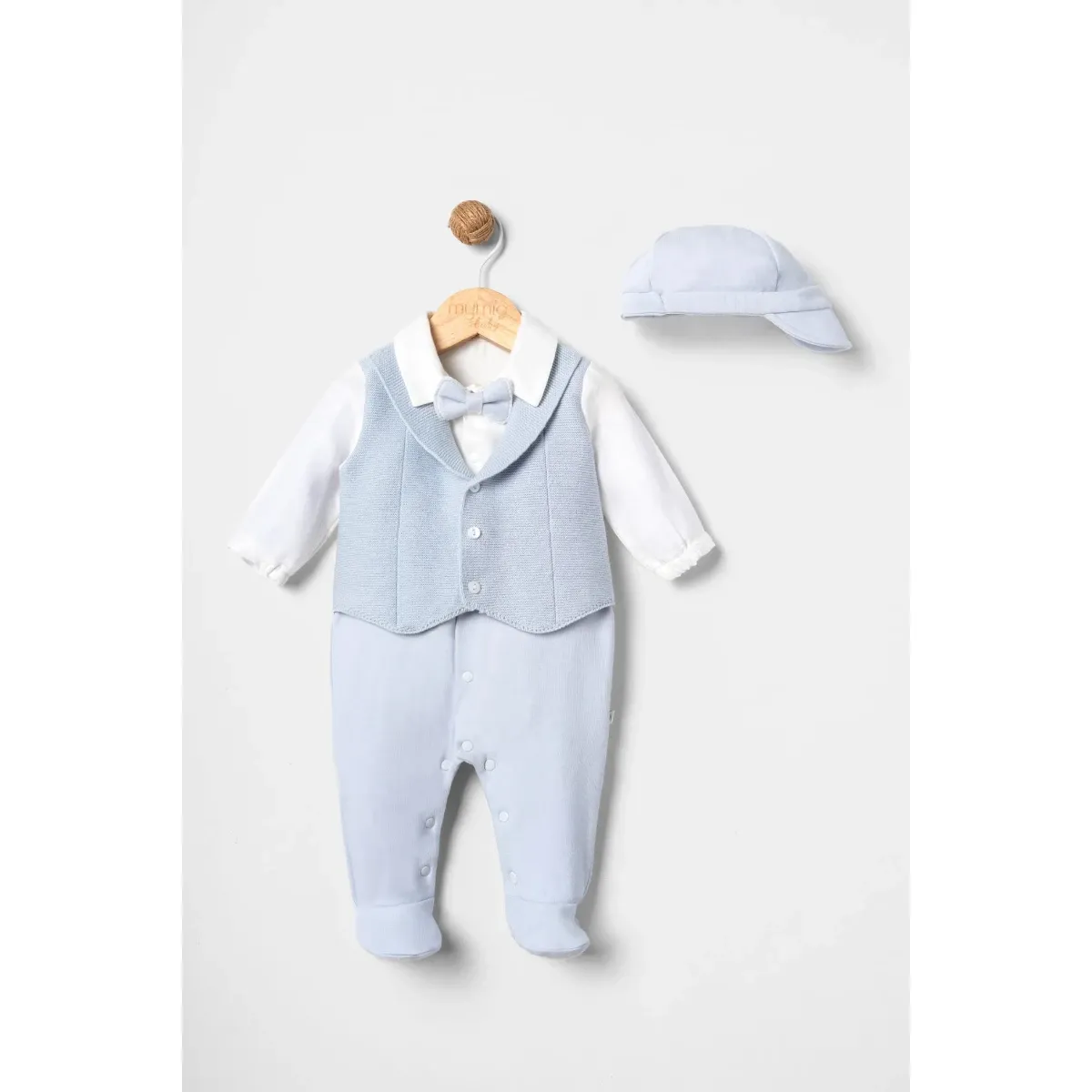 Baby Jumpsuit — Knit fabric, Covered feet — 0-3-6-9 months — 4660MY
