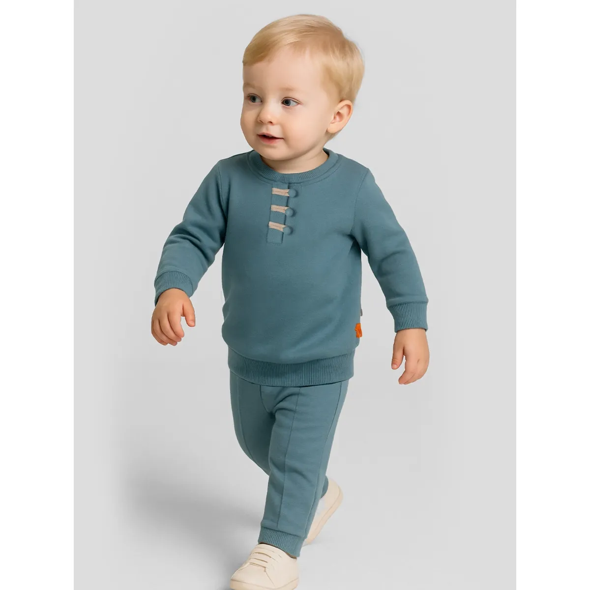 Boys' Outfit Set — Button fastening, White — 9-24 months — 2447BB