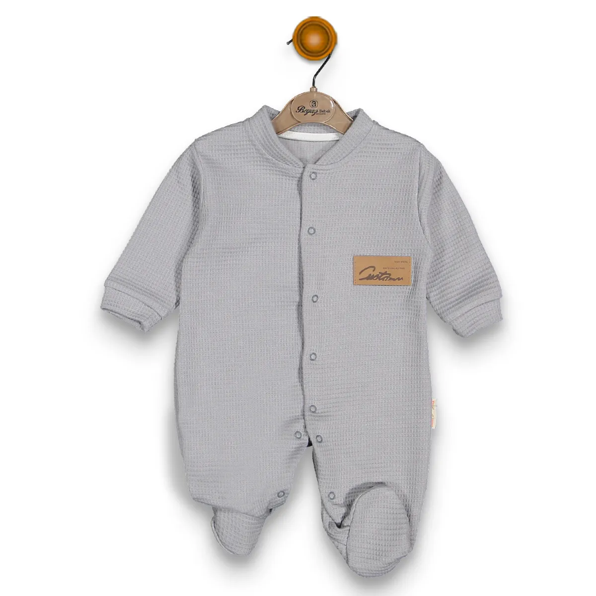 Baby Jumpsuit — Jacquard, White — 3-6 months — 7208BB