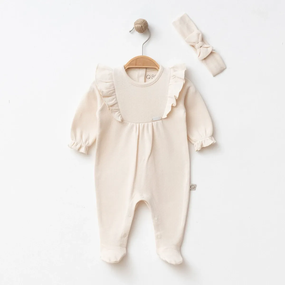 Baby Jumpsuit — Jacquard, Ruffle detail — 3-3-6 months — 8900OB