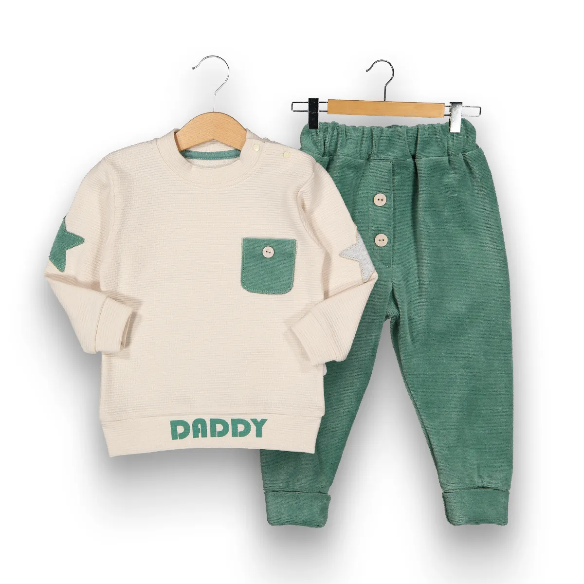 Boys' Outfit Set — Pockets, White — 9-12-18-24 months — 2105BB
