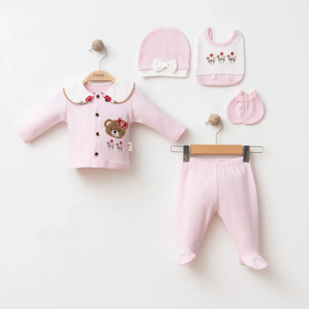 Newborn Going-Home Set — Bear motif — Set pieces: 5 — 0-3 months — 26210CY
