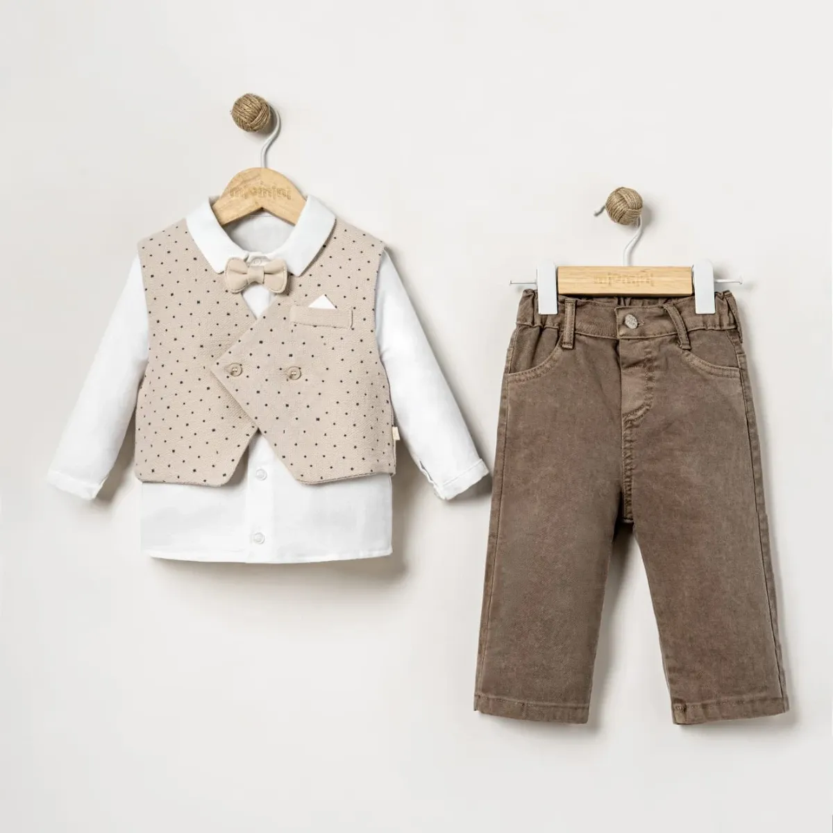 Boys' Outfit Set — Polka dots, Woven fabric — 9-24 months — 4638MN