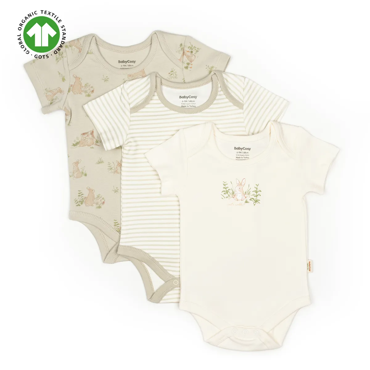 Baby Bodysuit — Short sleeves, Boxed packaging — Set pieces: 3 — 12-18-24 months — 5763OC