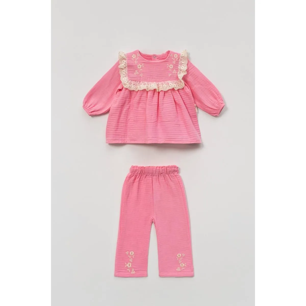 Girls' Outfit Set — Embroidery, Broderie detail — Set pieces: 2 — 9-24 months — 3004VO