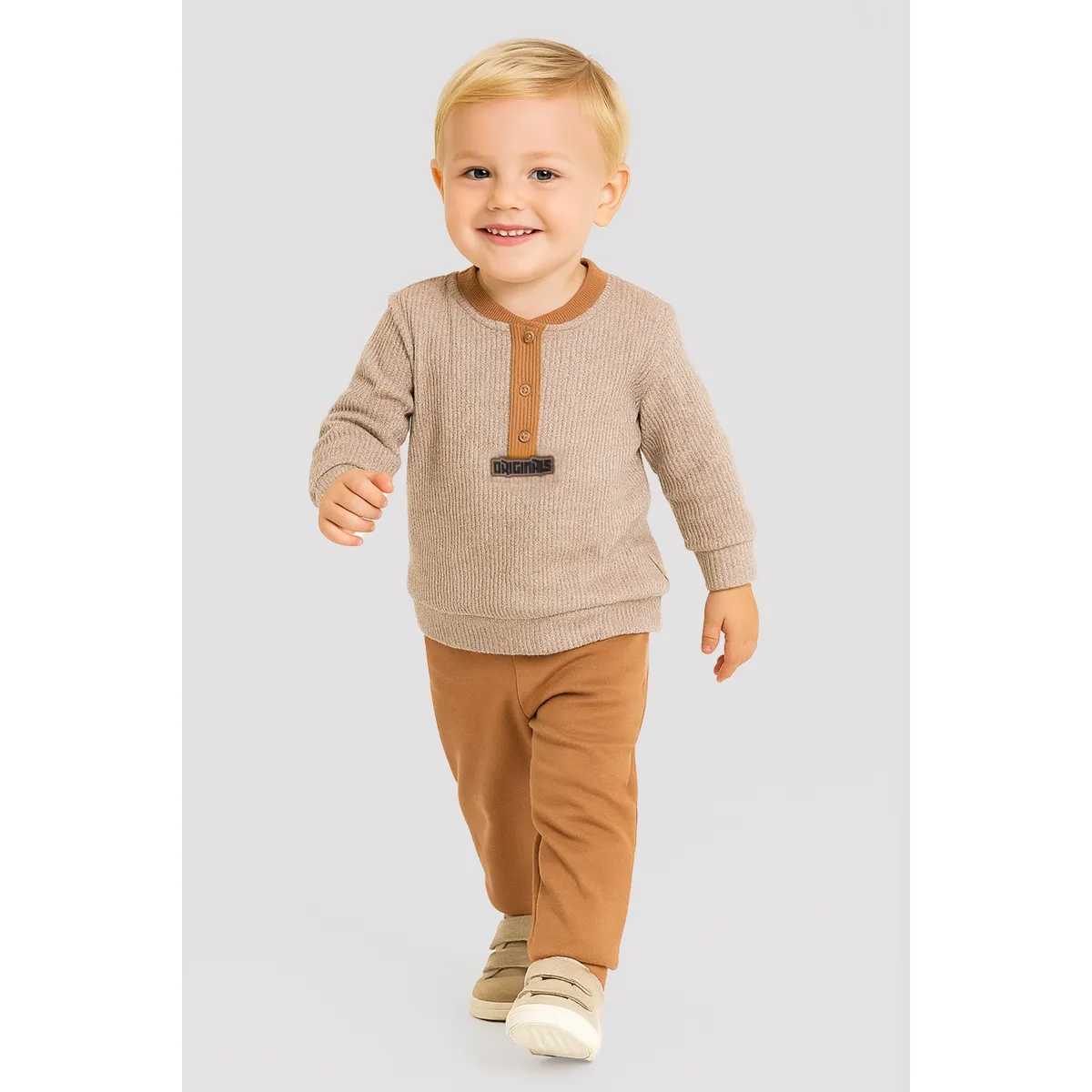 Boys' Outfit Set — Jacquard, White — 9-24 months — 2452BB